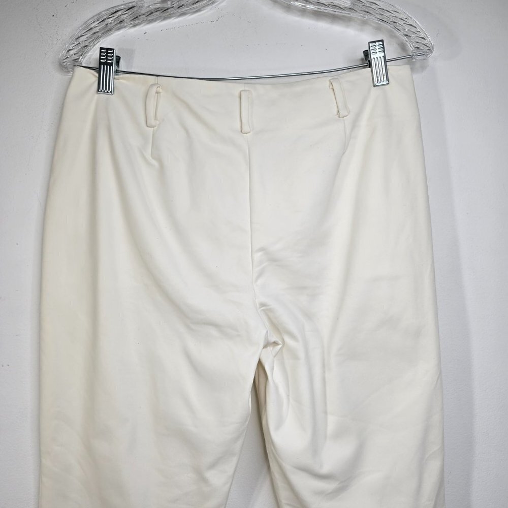 Theory Ivory White Straight Leg Ankle Length Trouser Pants - Picture 9 of 10